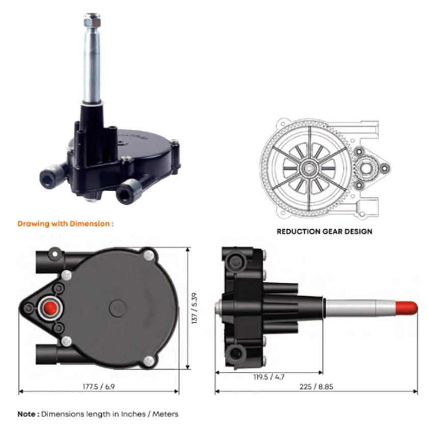 multiflex Reduction 150 - Steering Helm
(Single)