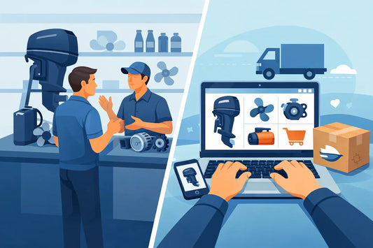 Dealer Counter Versus Online Marine Catalog