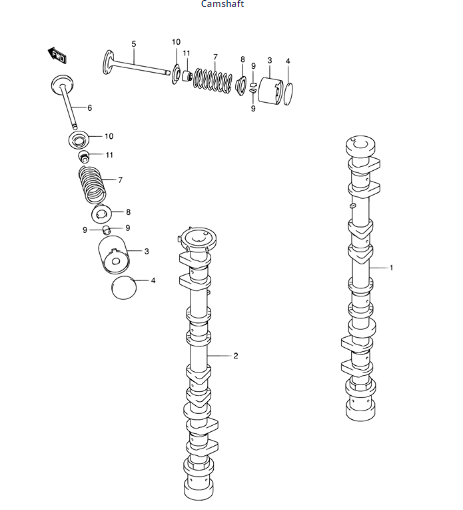 DF 140HP HEAD CAMSHAFT & TIMING